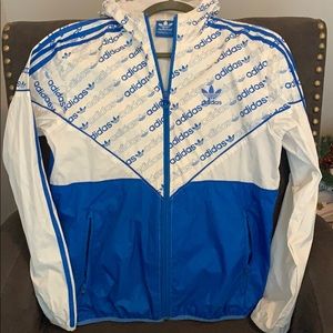 Adidas Blue Vintage Windbreaker